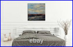 Huge Original Acrylic Painting Abstract Seascape Art on Canvas by Hunoz 40x 40