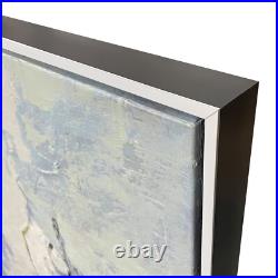 Hungryartist -Original Oil Painting of Blue Them Abstract on Canvas 16x16 Framed