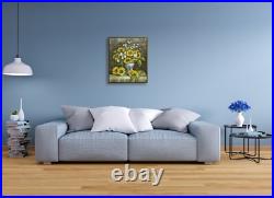 Hungryartist -Original Painting of Still-Life Flowers Canvas 20x24 Framed