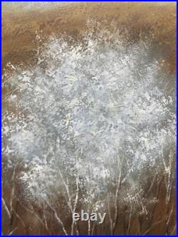 Hungryartist -Original Painting of Trees Landscape on Canvas 20x24 Framed