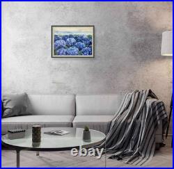 Hydrangea Painting Original Art Oil Canvas Impressionism Floral Wall Art 14x20
