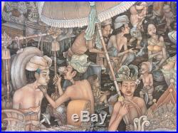 I Made Suarsa Bali Art Original Acrylic on Canvas, Signed, 26 1/2 x 33 (Image)