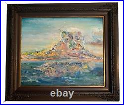 Imagine, Abstract, 33x29, Original Oil Painting, Wood Frame, Arts