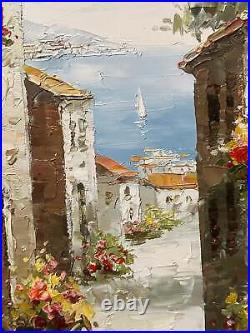 Impasto Original Oil Painting on Canvas in Frame 21 x 25