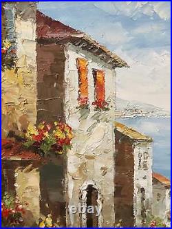 Impasto Original Oil Painting on Canvas in Frame 21 x 25