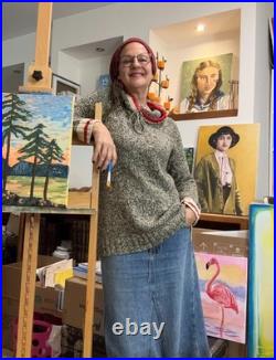 Impressionist Roses 12x16 Handmade Modern Decor Painting Acrylic on Canvas