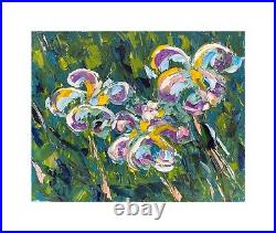 Irises Flowers Oil Paintings on canvas original Painting on canvas palette knife