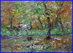 JAY JUNG Original Painting Impressionism Collectible Landscape Autumn Forest