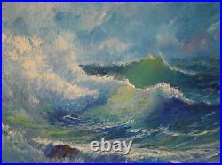JAY JUNG Original Painting Impressionism Collectible Seascape Ocean Wave