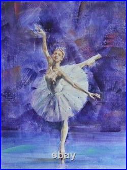 JHAK Original Acrylic on Canvas Painting Expressionism Ballerina Figure