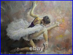 JHAK Original Oil Ballerina Figure Painting by American Artist JHAK