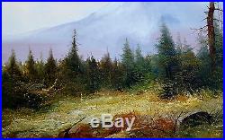 JOSEF KUGLER Original Oil on Canvas Wooded Landscape Frame Size 43 X 31