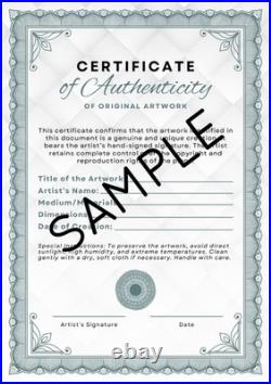 JULIEN Original 11X14 FUNNY SNOWMAN Unique Abstract Expressionism Wall Art PAPER