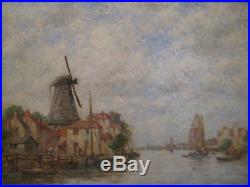 Jacob Hendricus Maris (1837-1899) Original Signed Oil/Canvas 1875 On The Maas