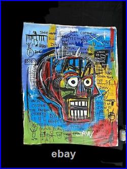 Jean Michel Basquiat LARGE Painting Original-King Bronco- New York Gallery