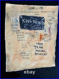 Jean Michel Basquiat LARGE Painting Original-King Bronco- New York Gallery