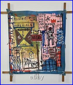 Jean-Michel Basquiat Original 1983 Painting on Canvas w Certificate Authenticity