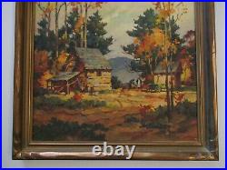 John Cuthbert Hare Painting Landscape Wpa Cabins North Carolina Black Americana