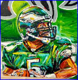 John Stango Philadelphia Eagles One of a Kind 1/1 Oil Painting McNabb Jackson