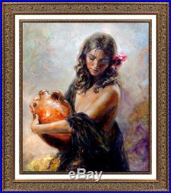 Jose ROYO Original OIL PAINTING ON CANVAS Large Female Signed Art Submit OFFERS