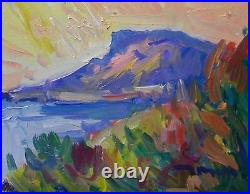 Jose Trujillo Framed Impressionism Plein Air Oil Painting Mountain Sky Lot 0033