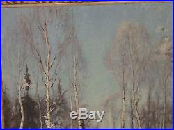 KNUTE HELDNER Original Oil Painting on Canvas Winter Signed 21x28