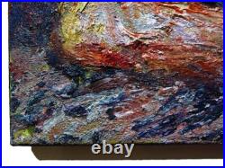 Kangaroo Original Oil? Painting? Vintage? Impressionist? Art Signed Abstract Animal