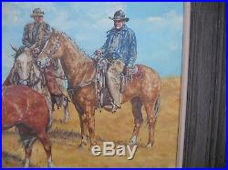 Kenneth Wyatt Original Western Oil Painting on Canvas, Signed, framed 33 x 45