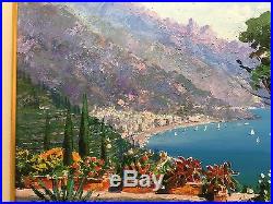 Kerry Hallam Listed Artist Large Original Oil Painting On Canvas Amalfi Coast