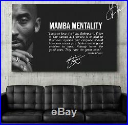 Kobe Bryant Quote Poster, Kobe Bryant Canvas, Mamba Mentality Definition