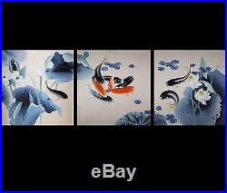 Koi Fish Painting Original Modern Abstract Art Oil Painting on Canvas