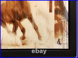 Kris Hardy Large Original Modern Art Glazed Box Canvas Painting Chestnut Horse