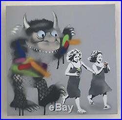 Kunstrasen Original Painting on Canvas Where The Wild Things Are Monsters Banksy