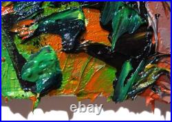 LANDSCAPE OIL? PAINTING? VINTAGE? IMPRESSIONISm? ART? SIGNED ABSTRACT ORIGINAL DECO A