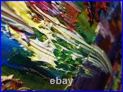 LANDSCAPE OIL? PAINTING? VINTAGE? IMPRESSIONISm? ART? SIGNED ABSTRACT ORIGINAL DECO A