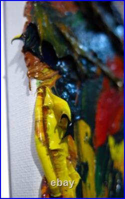 LANDSCAPE OIL? PAINTING? VINTAGE? IMPRESSIONISm? ART? SIGNED ABSTRACT ORIGINAL DECO A