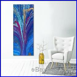 LARGE Abstract Signed Original Painting Modern Canvas Wall Art Framed X Willis