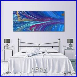LARGE Abstract Signed Original Painting Modern Canvas Wall Art Framed X Willis