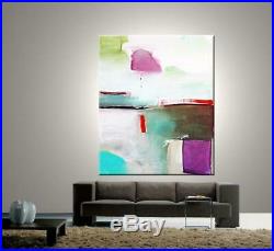 LARGE CONTEMPORARY ORIGINAL MODERN ABSTRACT CANVAS PAINTING WALL ART. Libby Emi
