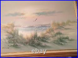 LARGE ORIGINAL PAINTING BY ANTONIO SEASCAPE/OCEAN SCENE 42X54 with frame