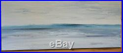 LARGE ORIGINAL SEASCAPE ART ABSTRACT MODERN ACRYLIC PAINTING 100x40cm canvas
