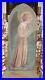LIFE-SIZE-FRENCH-ANTIQUE-OIL-on-CANVAS-PAINTING-ANGEL-PINKS-BLUES-ARCHED-FRAME-01-pqlj
