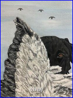 Labrador with goose Original Art On Canvas By Arkansas Artist Leah J Smith