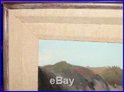Lamar Rowbury Huge Original Oil On Canvas Seascape Painting Listed