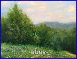 Landscape Painting, Vermont, Stowe, Summer Original Oil On Canvas Art