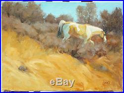 Lani Vidmar Indian Summer Hand Signed Original Oil Painting on Canvas, horse