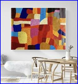 Large 135cm by 100cm Dot Painting, Original Abstract Aboriginal Style Art