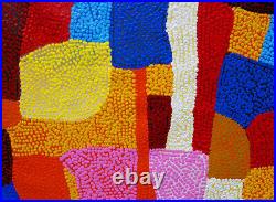 Large 135cm by 100cm Dot Painting, Original Abstract Aboriginal Style Art
