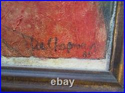 Large MID Century Modern Painting By Chapman Signed Matador Expressionist 1960's