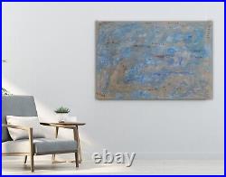 Large Neutral Abstract Painting on Canvas 24x36 Original Modern Abstract Art
